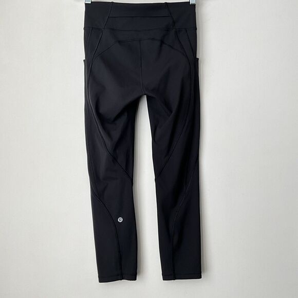 Lululemon Leggings Black Cropped Pull-on 6 - Picture 2 of 11
